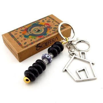 Orjinal Murano Cam Nazar Boncuklu Çanta Süsü Ev Home Charm Anahtarlık KY076