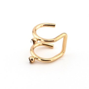 GOLD SARI RENKLİ EARCUFF KIKIRDAK KÜPE TAŞLI SARMAL EX096