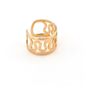 GOLD SARI RENKLİ EARCUFF KIKIRDAK KÜPE SARMAL DESENLİ  EX097
