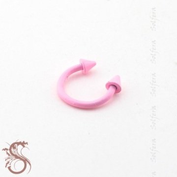 PEMBE RENK SİVRİ UÇLU YARIM HALKA VÜCUT PİERCİNG P375