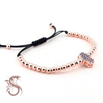 FATMA ANA ELİ PARLAK ROSE METAL BAYAN BİLEKLİK B1202