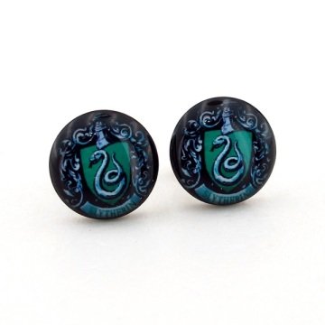 HARRY POTTER SYLTHERIN LOGO UNİSEX ÇELİK KÜPE E532