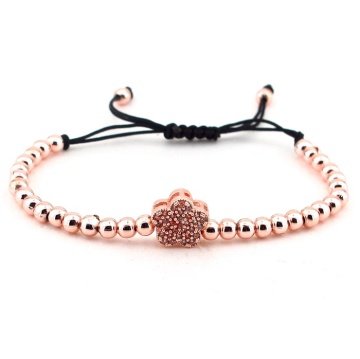 PARLAK ÇİÇEK TASARIM ROSE METAL BAYAN BİLEKLİK B1207