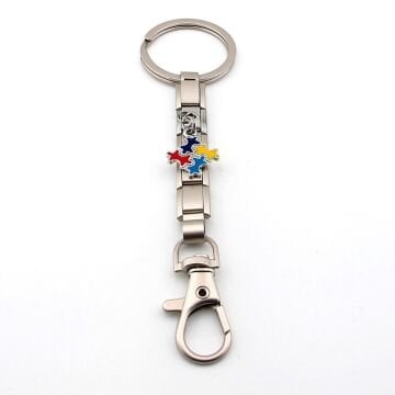 Puzzle Bulmaca Yap Boz Parçası Mat Çelik Charm Çanta Süsü Anahtarlık KY102