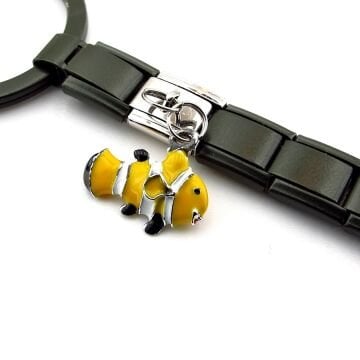 Palyaço Balığı Nemo Balık Haki Yeşil Çelik Charm Çanta Süsü Anahtarlık KY104