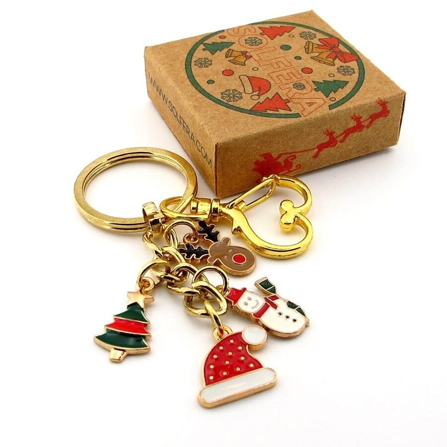 Yeni Yıl Yılbaşı Kardan Adam Şapka Çam Ağacı Charm Çanta Süsü Anahtarlık KY119