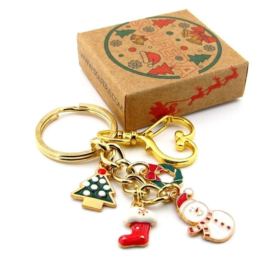 Yeni Yıl Yılbaşı Kardan Adam Çam Ağacı Çizme Charm Çanta Süsü Anahtarlık KY120