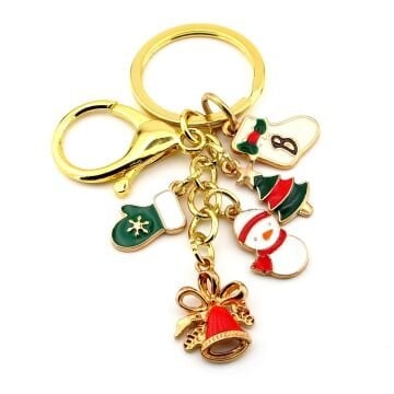 Yeni Yıl Yılbaşı Kardan Adam Çam Ağacı Çorap Charm Çanta Süsü Anahtarlık KY124