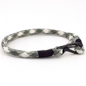 YEŞİL BEYAZ PARACORD METAL KANCA İKİ SIRA ERKEK BİLEKLİK M011G