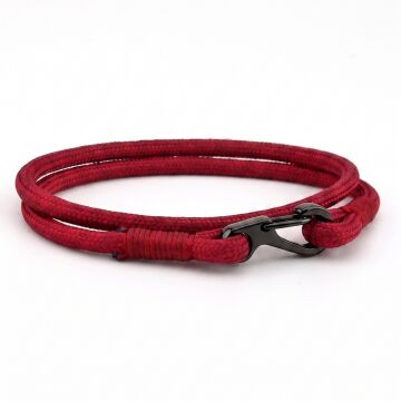 BORDO PARACORD METAL KANCA İKİ SIRA SARMA ERKEK BİLEKLİK M011M