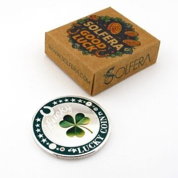 Dört Yapraklı Şans Yonca Fil 777 Bereket Sağlık Aşk Mutluluk Metal Para CP074