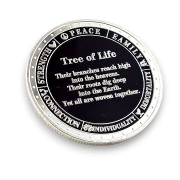 Hayat Ağacı YGG Drasil Yaşam İskandinav Mitolojik Hatıra Metal Şans Parası CP078
