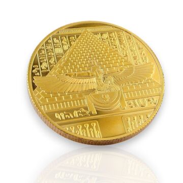 Tutankhamun Antik Mısır Piramit Isis Mitoloji Koleksiyon Metal Para CP079