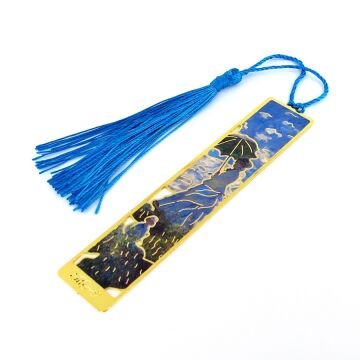 Claude Monet Şemsiyeli Kadın Tablo Sanat Metal Ayraç Kitap Ayracı AY079