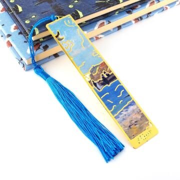 Claude Monet Porville de Alçak Gelgit Tablo Metal Ayraç Kitap Ayracı AY083