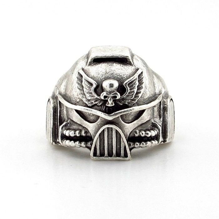 Warhammer Kask Savaşçı Pirinç Ayarlanabilir Erkek Yüzük RG024