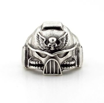 Warhammer Kask Savaşçı Pirinç Ayarlanabilir Erkek Yüzük RG024