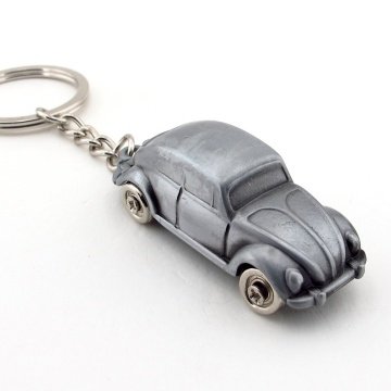 VOSVOS METAL ARABA ANTRASİT RENK BEETLE ANAHTARLIK KC727