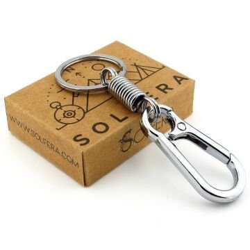 Gümüş Renk Metal Yaylı Kanca Outdoor Karabiner Anahtarlık KY153