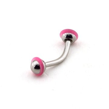 PEMBE TOP UÇLU 316L PASLANMAZ ÇELİK VÜCUT KAŞ PİERCİNG P436B