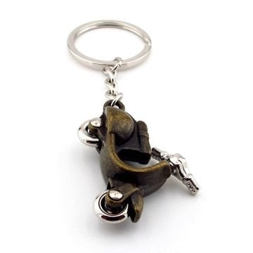 Bronz Renk Vespa Scooter Motosiklet Metal Anahtarlık KC170