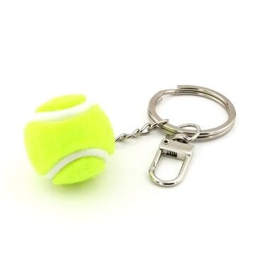 Tenis Topu Şeklinde Sporcu Çanta Süsü Charm Anahtarlık KY178