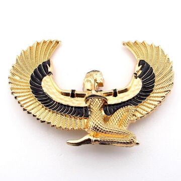 Büyük Boy Antik Mısır Tanrıçası Mitolojik İsis Aile Sembolü Broş RZ305