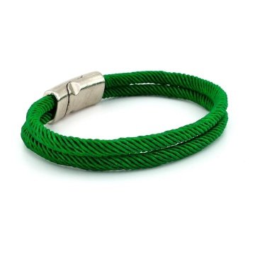 YEŞİL RENKLİ İKİ SIRALI METAL MIKNATISLI ERKEK BİLEKLİK M013T