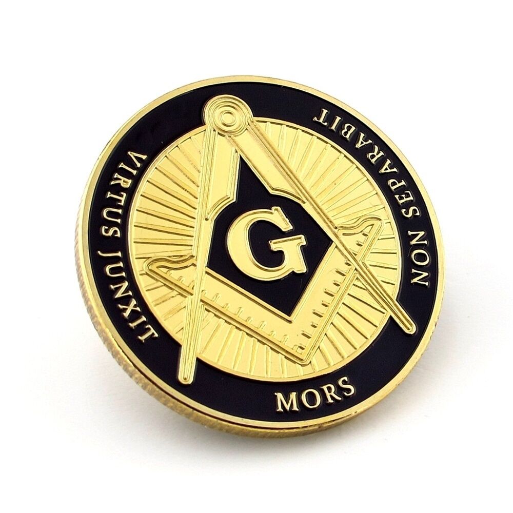 Mason Pergel Gönye Erdem Kardeşlik Coin Anı Metal Hatıra Şans Parası CP085