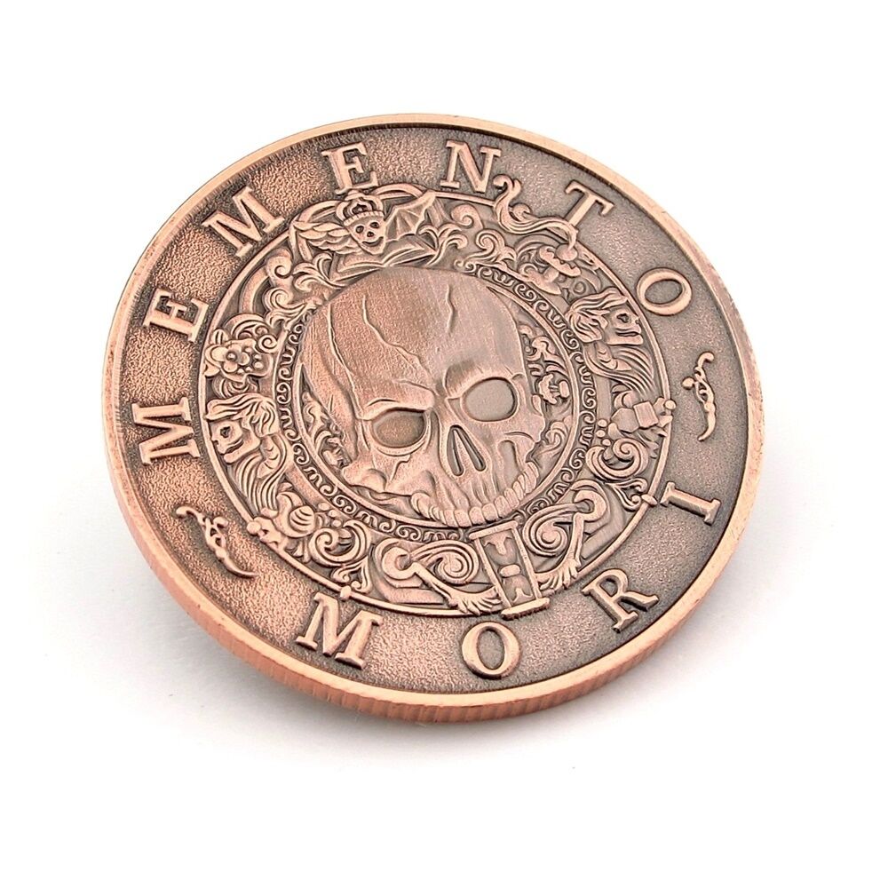 Memento Mori  Carpediem Felsefe Ölümü Hatırla Stoa Şans Coin Metal Para CP091