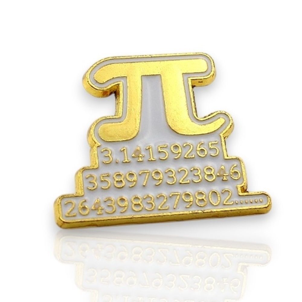 Matematik Pi Sayısı Sembol 3.141592 Metal Çanta Süsü Rozet RZ316
