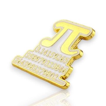 Matematik Pi Sayısı Sembol 3.141592 Metal Çanta Süsü Rozet RZ316