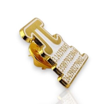 Matematik Pi Sayısı Sembol 3.141592 Metal Çanta Süsü Rozet RZ316