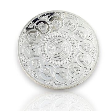 Zümrüdü Anka Kuşu Yeniden Doğuş Manifest Gümüş Renk Metal Para Coin CP094