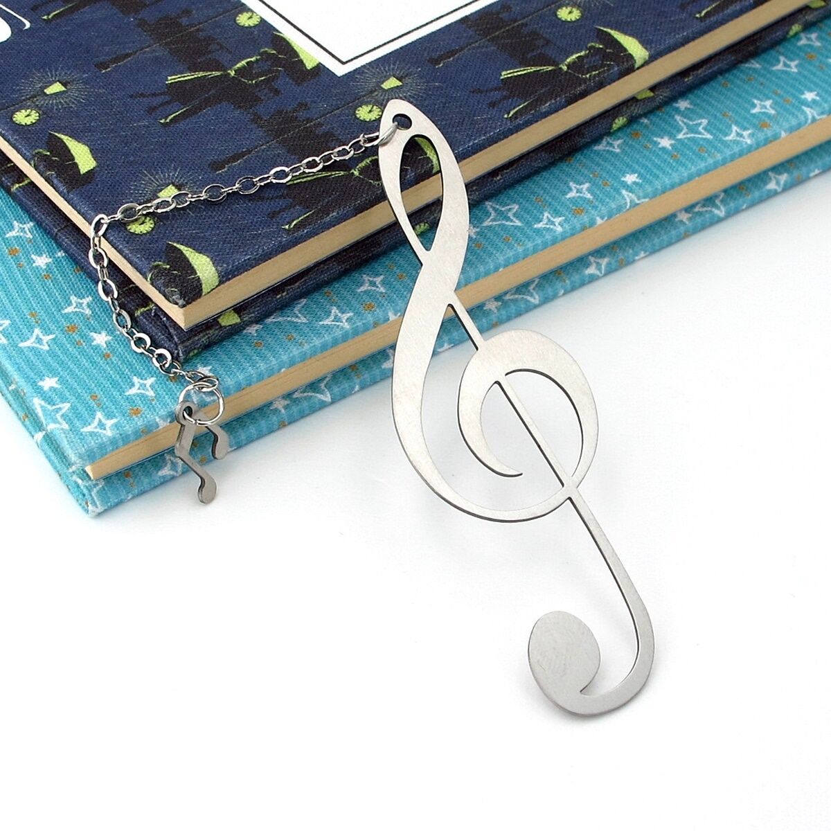 Sol İşareti Nota Müzik Müzisyen Sanatçı Çelik Ayraç Kitap Ayracı Zincirli AY111