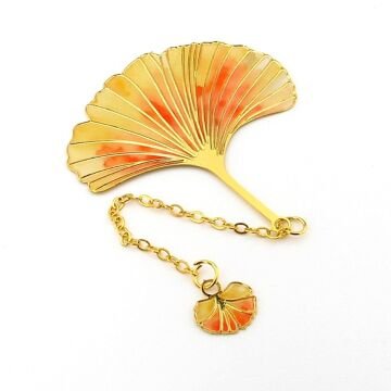 Sonbahar Mabed Ağaç Yaprak Bookmark Metal Ayraç Kitap Ayracı Zincirli AY112