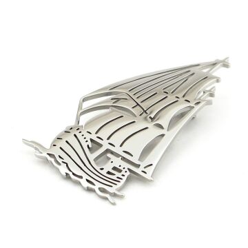 Yelkenli Korsan Gemisi Tekne Denizci Paslanmaz Çelik Rozet Broş Pin RZ329