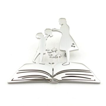 Öğretmen Öğrenci Kitap Okul Öğretmenler Günü Paslanmaz Çelik Rozet Broş RZ330