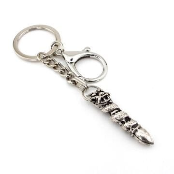 Koruyucu Ejder Amulet Güç Simgesi Antik Eskitme Metal Anahtarlık KY185