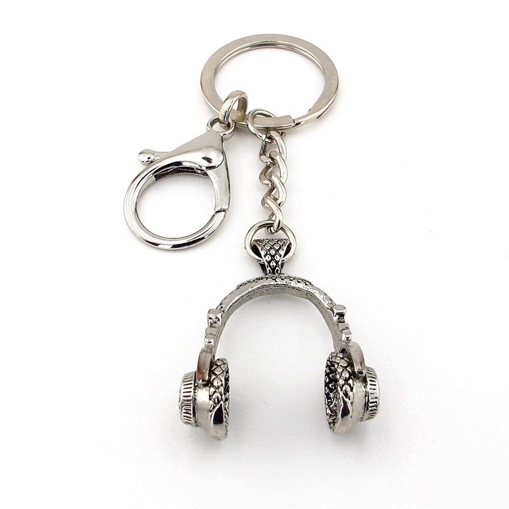 Headphone Müzik Kulaküstü Kulaklık Şeklinde Metal Anahtarlık KY186