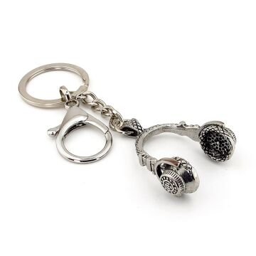 Headphone Müzik Kulaküstü Kulaklık Şeklinde Metal Anahtarlık KY186