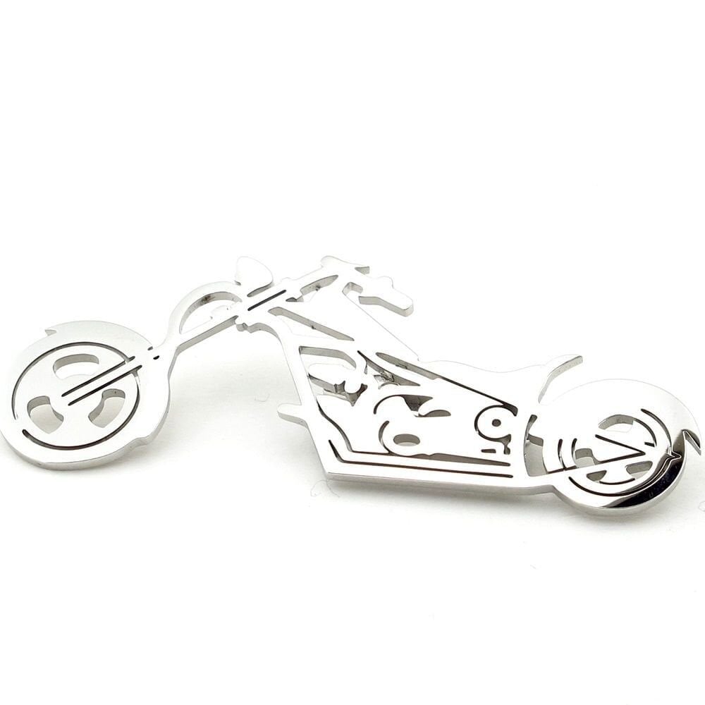 Chopper Cruiser Motosiklet Nomad Macera Paslanmaz Çelik Broş Rozet RZ338