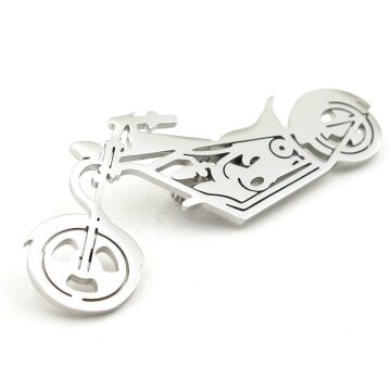 Chopper Cruiser Motosiklet Nomad Macera Paslanmaz Çelik Broş Rozet RZ338