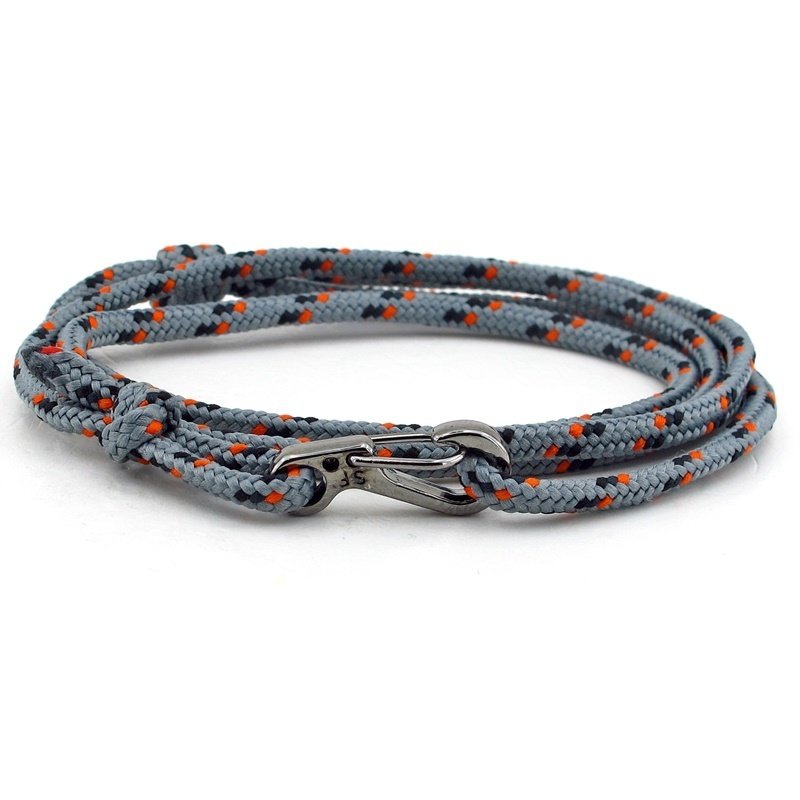 METAL KANCALI GRİ PARACORD AYARLANABİLİR ERKEK BİLEKLİK BL113