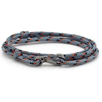 METAL KANCALI GRİ PARACORD AYARLANABİLİR ERKEK BİLEKLİK BL113