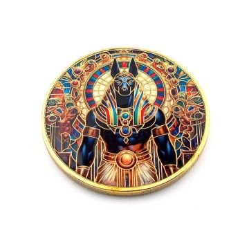Anubis Antik Mısır Koruyucu Mitoloji Yazı Tura Koleksiyon Metal Şans Hatıra Parası CP004