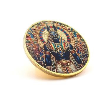 Anubis Antik Mısır Koruyucu Mitoloji Yazı Tura Koleksiyon Metal Şans Hatıra Parası CP004