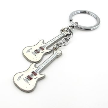 Çift Electro Gitar Müzik Rock n Roll Metal Anahtarlık KC037