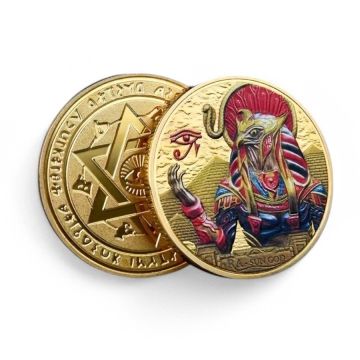 Horus Antik Mısır Her Şeyi Gören Göz Mitoloji Koleksiyon Metal Şans Hatıra Parası CP011