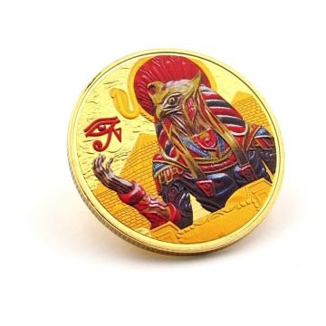Horus Antik Mısır Her Şeyi Gören Göz Mitoloji Koleksiyon Metal Şans Hatıra Parası CP011